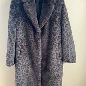 Leopard-print Faux Fur Coat